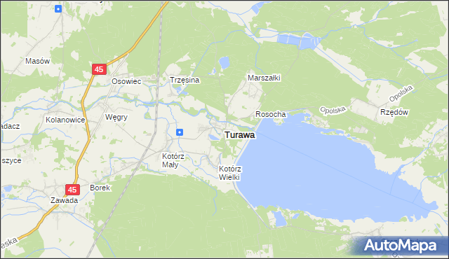 mapa Turawa, Turawa na mapie Targeo