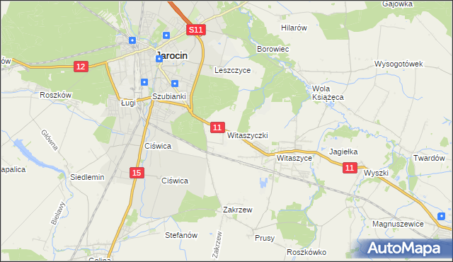 mapa Witaszyczki, Witaszyczki na mapie Targeo