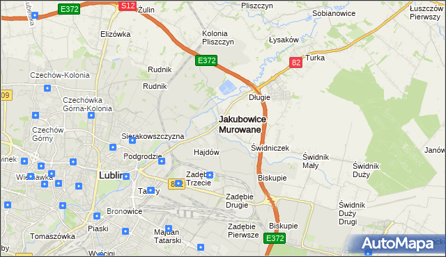 mapa Wólka powiat lubelski, Wólka powiat lubelski na mapie Targeo