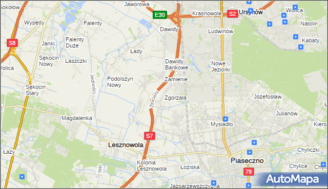 mapa Zgorzała, Zgorzała na mapie Targeo