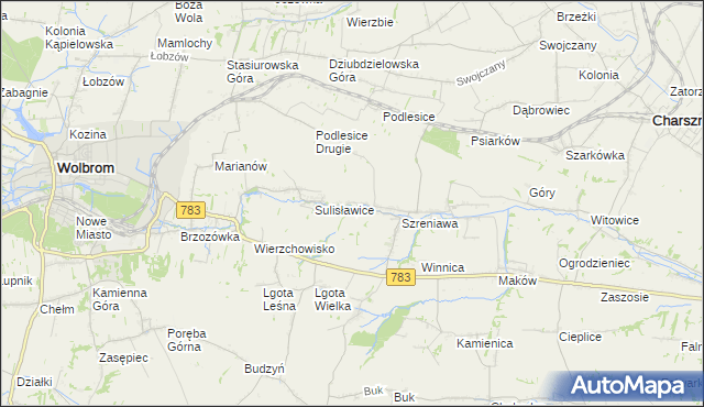 mapa Adamowice gmina Gołcza, Adamowice gmina Gołcza na mapie Targeo