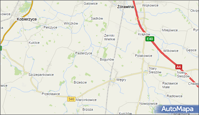 mapa Bogunów, Bogunów na mapie Targeo