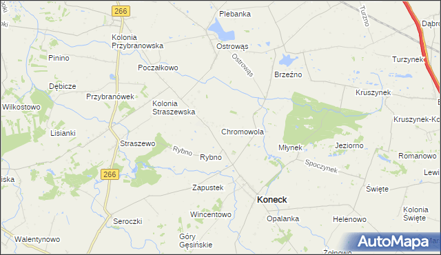 mapa Chromowola, Chromowola na mapie Targeo