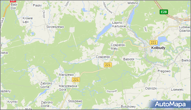 mapa Czapielsk, Czapielsk na mapie Targeo