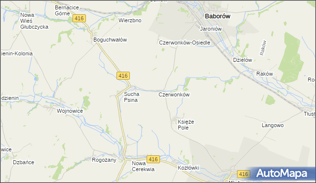 mapa Czerwonków, Czerwonków na mapie Targeo