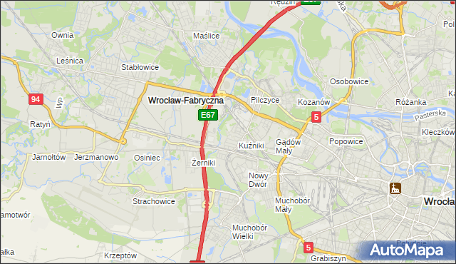 mapa Fabryczna, Fabryczna na mapie Targeo