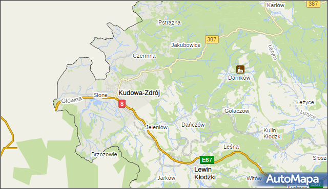 mapa Jerzykowice Wielkie, Jerzykowice Wielkie na mapie Targeo