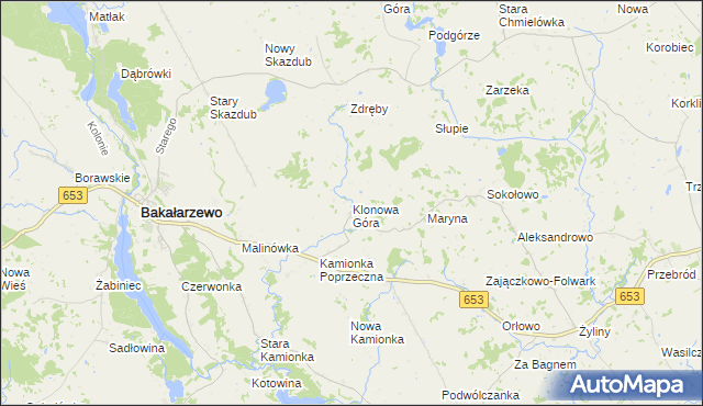 mapa Klonowa Góra, Klonowa Góra na mapie Targeo