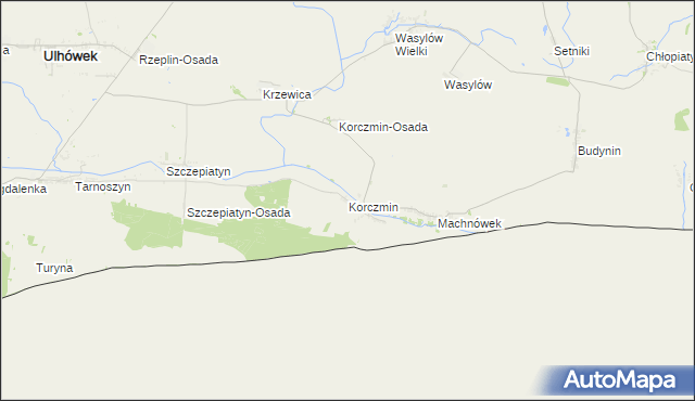 mapa Korczmin, Korczmin na mapie Targeo