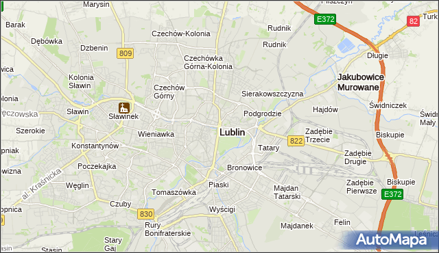 mapa Lublina, Lublin na mapie Targeo