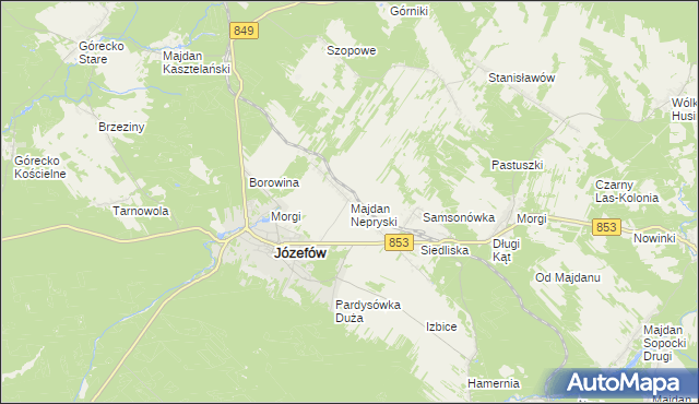 mapa Majdan Nepryski, Majdan Nepryski na mapie Targeo