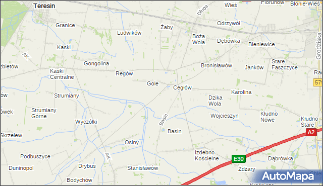 mapa Murowaniec gmina Baranów, Murowaniec gmina Baranów na mapie Targeo