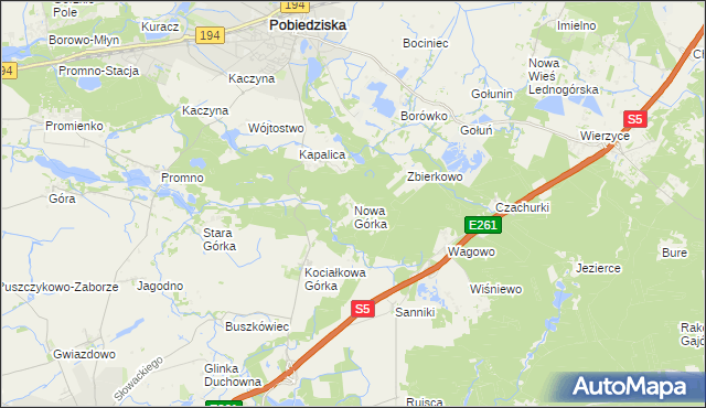 mapa Nowa Górka, Nowa Górka na mapie Targeo