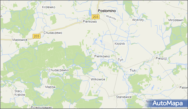 mapa Pieńkówko, Pieńkówko na mapie Targeo