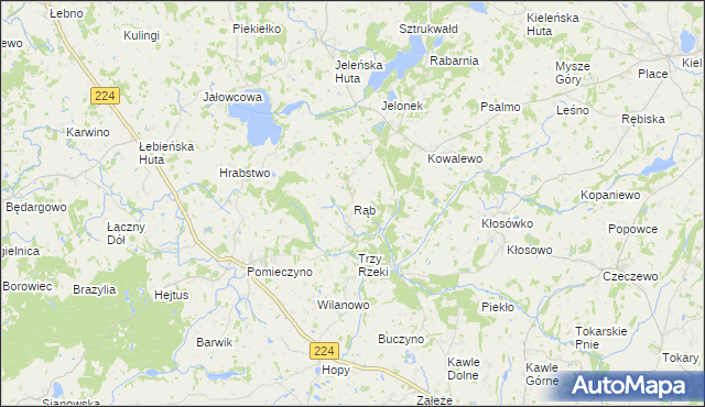 mapa Rąb, Rąb na mapie Targeo