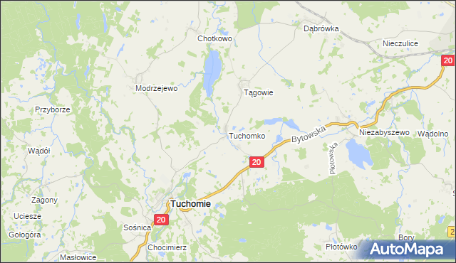 mapa Tuchomko, Tuchomko na mapie Targeo