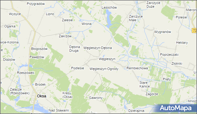 mapa Węgleszyn, Węgleszyn na mapie Targeo