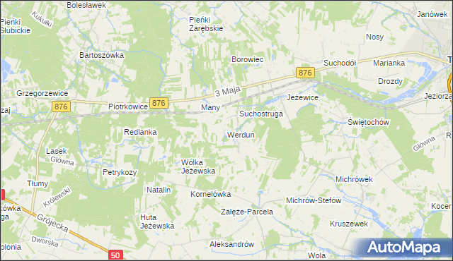 mapa Werdun, Werdun na mapie Targeo