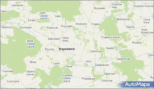 mapa Wólka Klonowska, Wólka Klonowska na mapie Targeo
