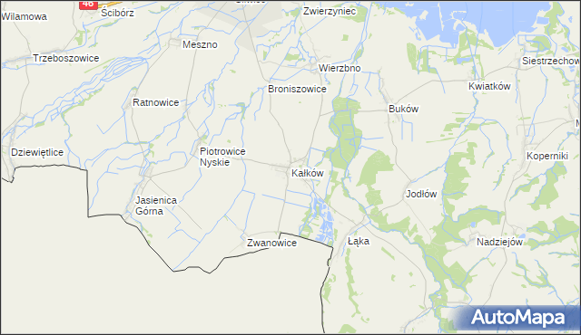 mapa Kałków gmina Otmuchów, Kałków gmina Otmuchów na mapie Targeo