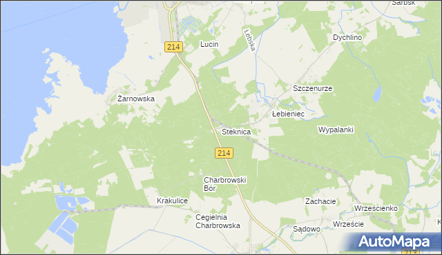 mapa Steknica, Steknica na mapie Targeo