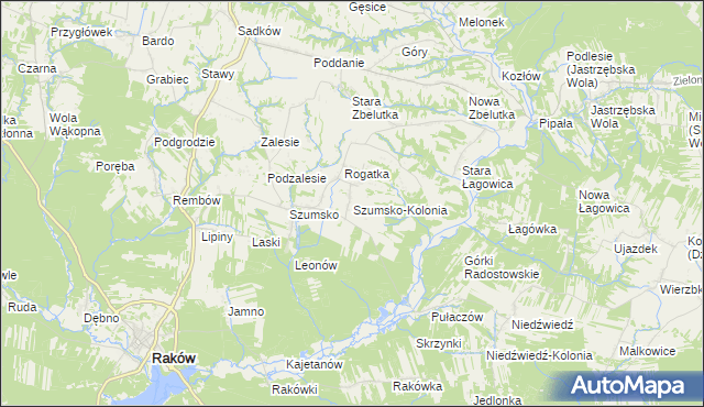 mapa Szumsko-Kolonia, Szumsko-Kolonia na mapie Targeo