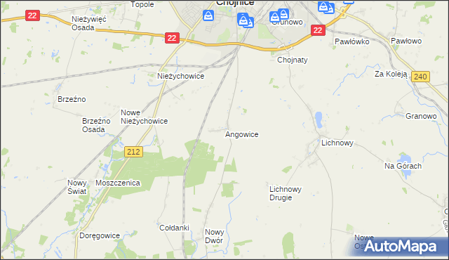 mapa Angowice, Angowice na mapie Targeo