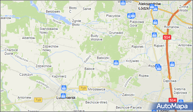 mapa Babiczki, Babiczki na mapie Targeo