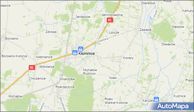 mapa Bartkowice, Bartkowice na mapie Targeo