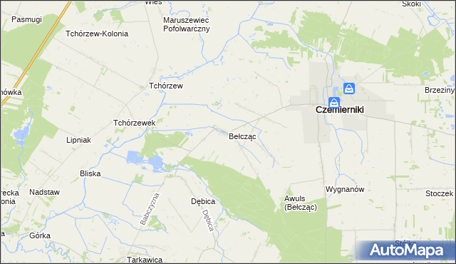 mapa Bełcząc gmina Czemierniki, Bełcząc gmina Czemierniki na mapie Targeo