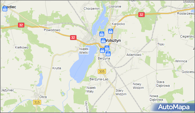 mapa Berzyna, Berzyna na mapie Targeo