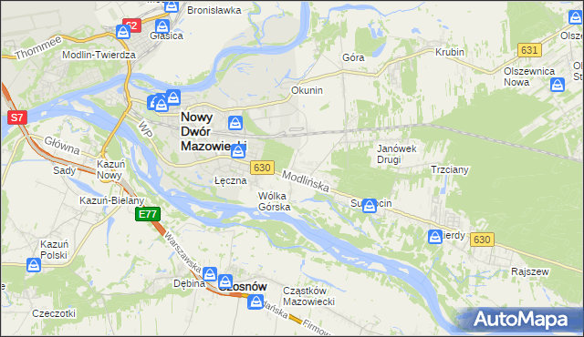 mapa Boża Wola gmina Jabłonna, Boża Wola gmina Jabłonna na mapie Targeo