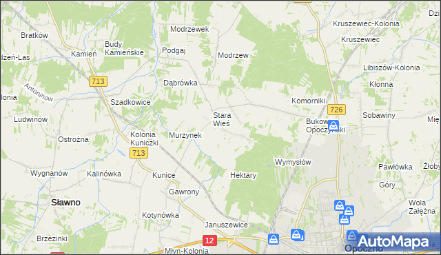 mapa Brzustówek, Brzustówek na mapie Targeo