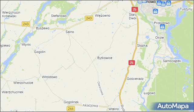 mapa Bytkowice, Bytkowice na mapie Targeo