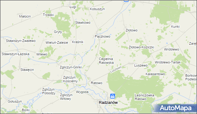 mapa Cegielnia Ratowska, Cegielnia Ratowska na mapie Targeo