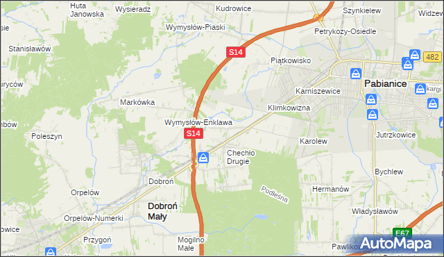 mapa Chechło Pierwsze, Chechło Pierwsze na mapie Targeo