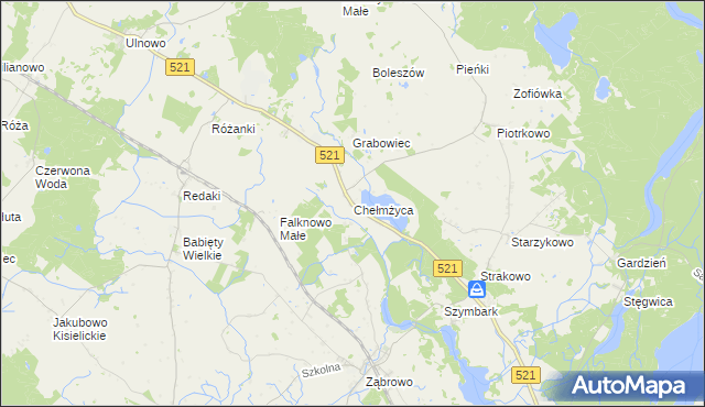 mapa Chełmżyca, Chełmżyca na mapie Targeo
