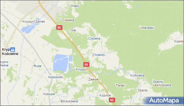 mapa Chraboły gmina Dobrzyniewo Duże, Chraboły gmina Dobrzyniewo Duże na mapie Targeo