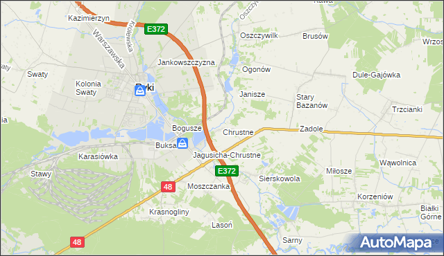 mapa Chrustne, Chrustne na mapie Targeo