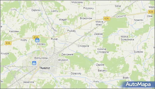 mapa Chrzęsne, Chrzęsne na mapie Targeo