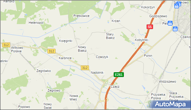 mapa Czaczyk, Czaczyk na mapie Targeo