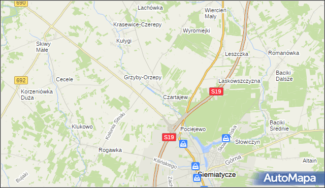 mapa Czartajew, Czartajew na mapie Targeo