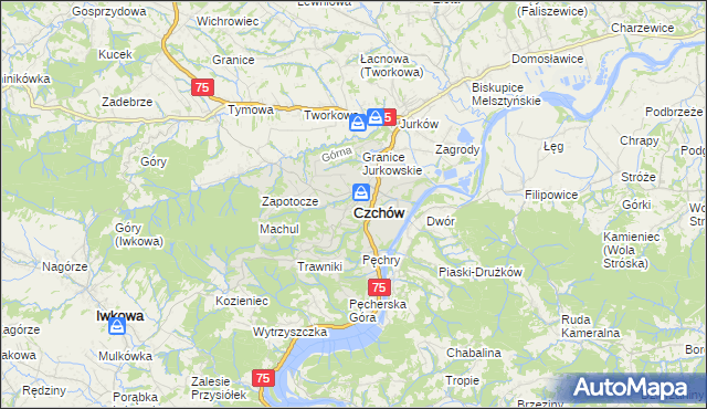 mapa Czchów, Czchów na mapie Targeo