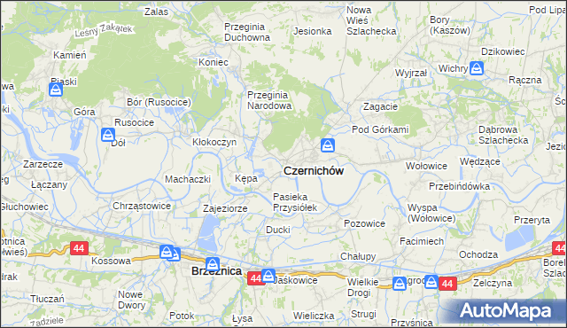 mapa Czernichów powiat krakowski, Czernichów powiat krakowski na mapie Targeo