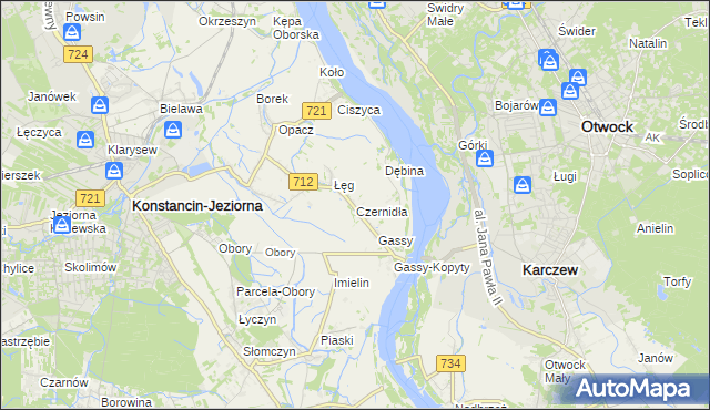 mapa Czernidła, Czernidła na mapie Targeo