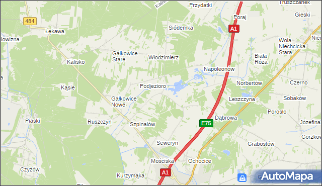 mapa Danielów, Danielów na mapie Targeo