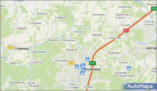mapa Długosz, Długosz na mapie Targeo
