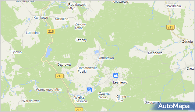 mapa Domatowo, Domatowo na mapie Targeo