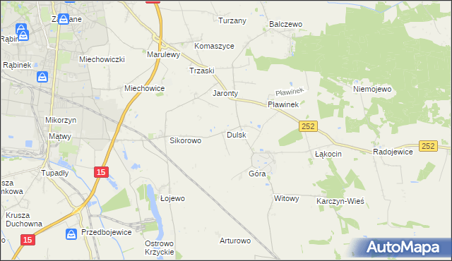 mapa Dulsk gmina Inowrocław, Dulsk gmina Inowrocław na mapie Targeo