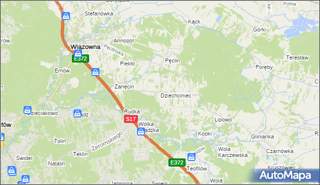 mapa Dziechciniec, Dziechciniec na mapie Targeo